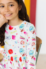 SALE Smarty Pants 3/4 Sleeve Pocket Twirl Dress-Mila & Rose ®