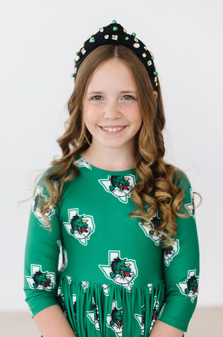 Southlake Carroll Dragons 3/4 Sleeve Pocket Twirl Dress-Mila & Rose ®