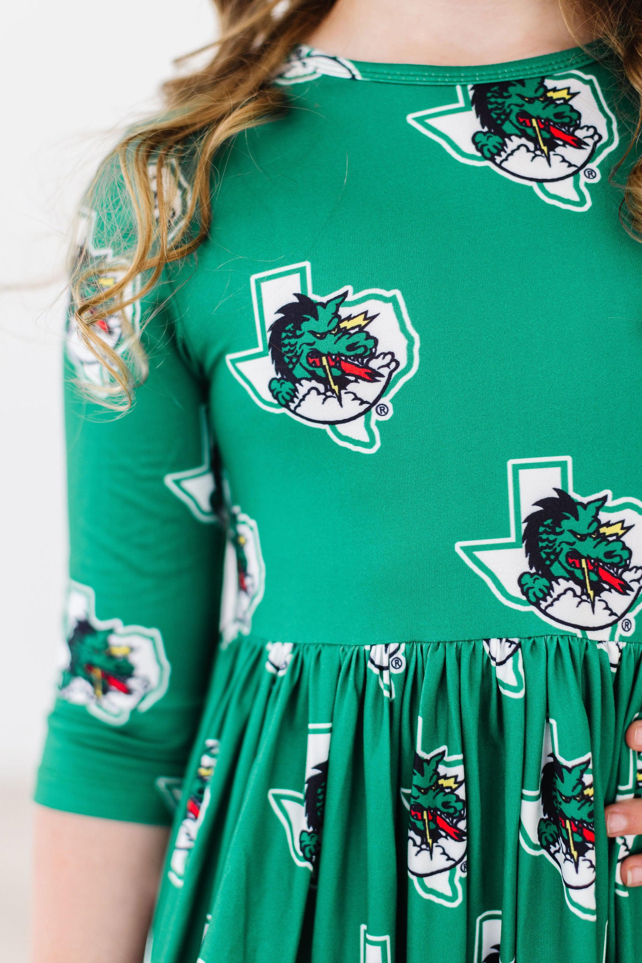 Southlake Carroll Dragons 3/4 Sleeve Pocket Twirl Dress-Mila & Rose ®