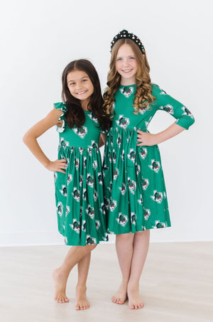 Southlake Carroll Dragons 3/4 Sleeve Pocket Twirl Dress-Mila & Rose ®