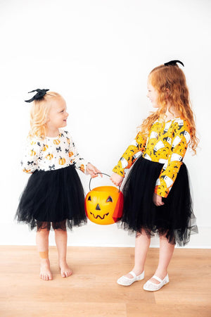Pretty in Pumpkin L/S Tutu Dress-Mila & Rose ®