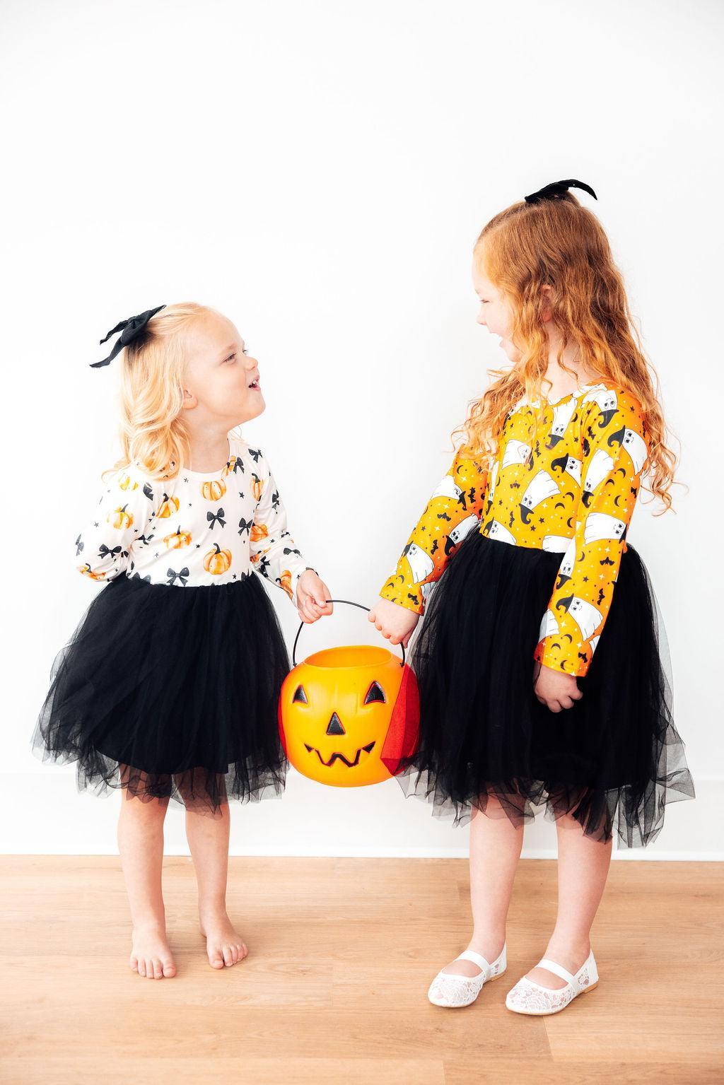 Pretty in Pumpkin L/S Tutu Dress-Mila & Rose ®