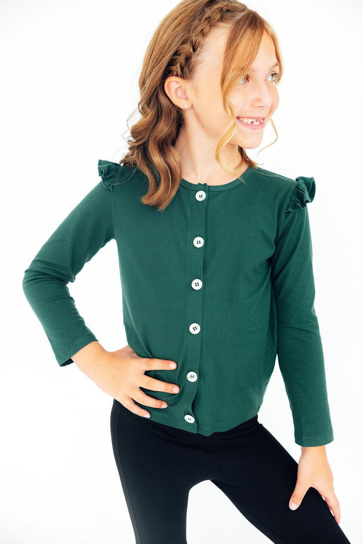 Spruce Ruffle Cardigan-Mila & Rose ®
