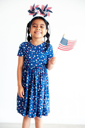 Star Bright S/S Pocket Twirl Dress-Mila & Rose ®