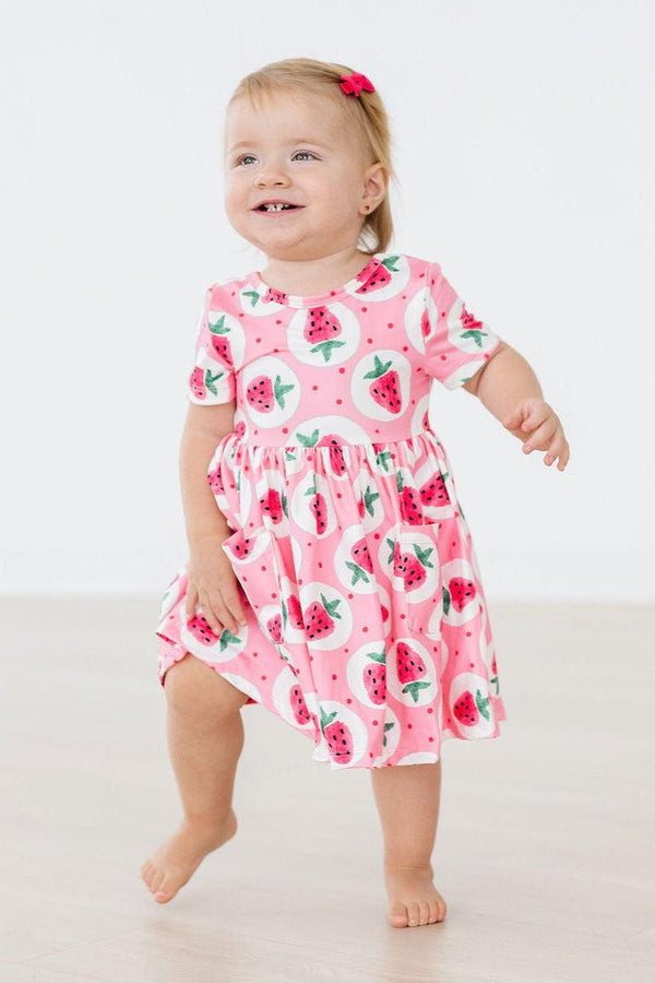 Strawberry Fields S/S Pocket Twirl Dress | Mila & Rose