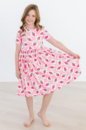 Strawberry Fields S/S Pocket Twirl Dress-Mila & Rose ®