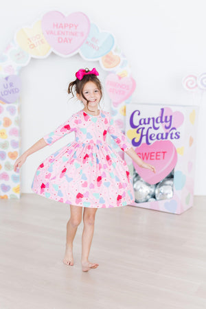 Sucker for You 3/4 Sleeve Pocket Twirl Dress-Mila & Rose ®