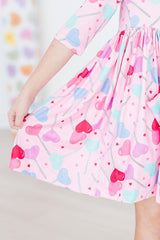 Sucker for You 3/4 Sleeve Pocket Twirl Dress-Mila & Rose ®