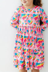 Sugar & Spice 3/4 Sleeve Pocket Twirl Dress-Mila & Rose ®