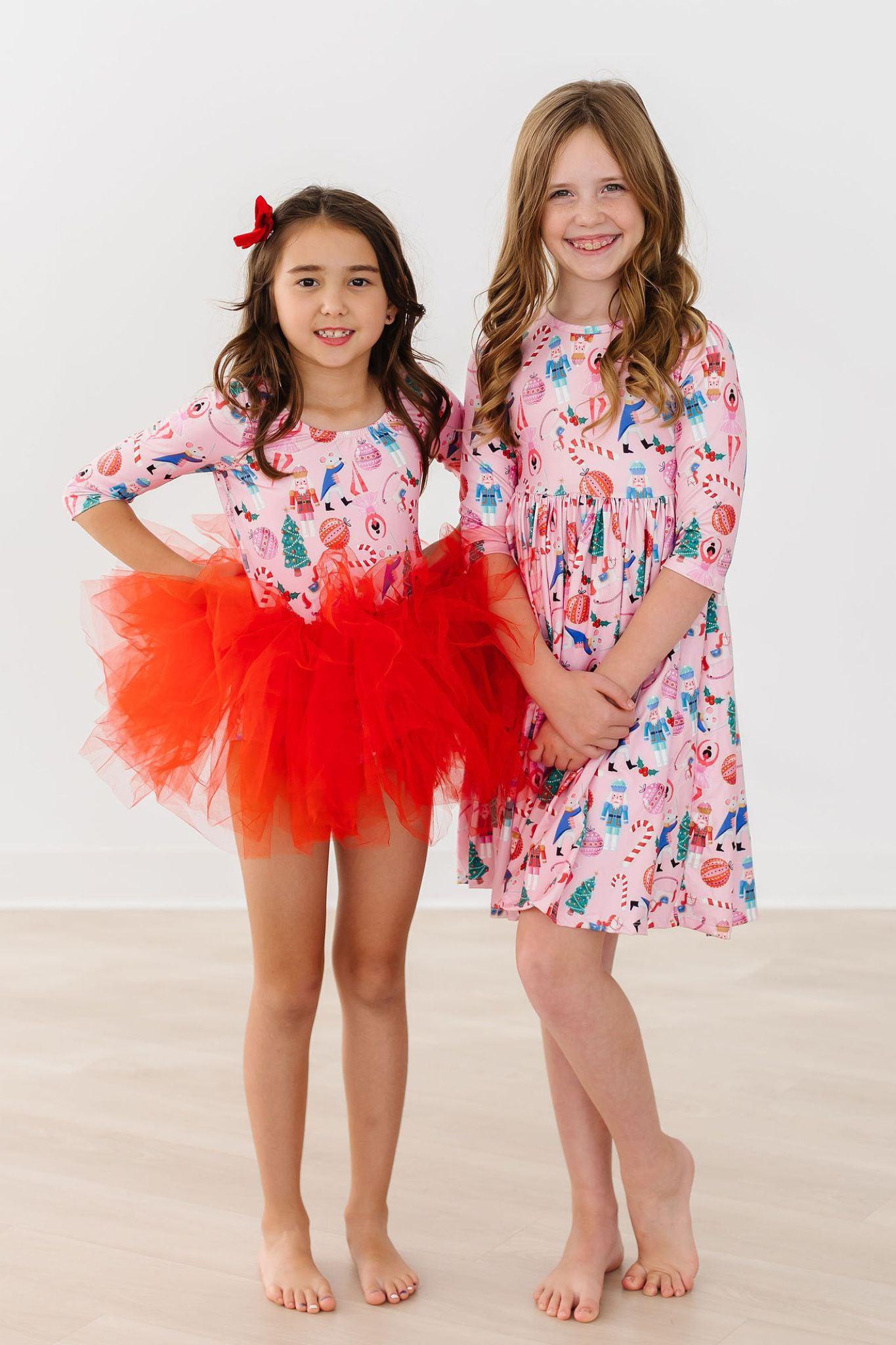 Sugarplum Fairy 3/4 Sleeve Pocket Twirl Dress | Mila & Rose Sugarplum Fairy 3/4 Sleeve Pocket Twirl Dress | Mila & Rose