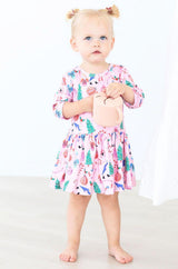 Sugarplum Fairy 3/4 Sleeve Twirl Bodysuit-Mila & Rose ®