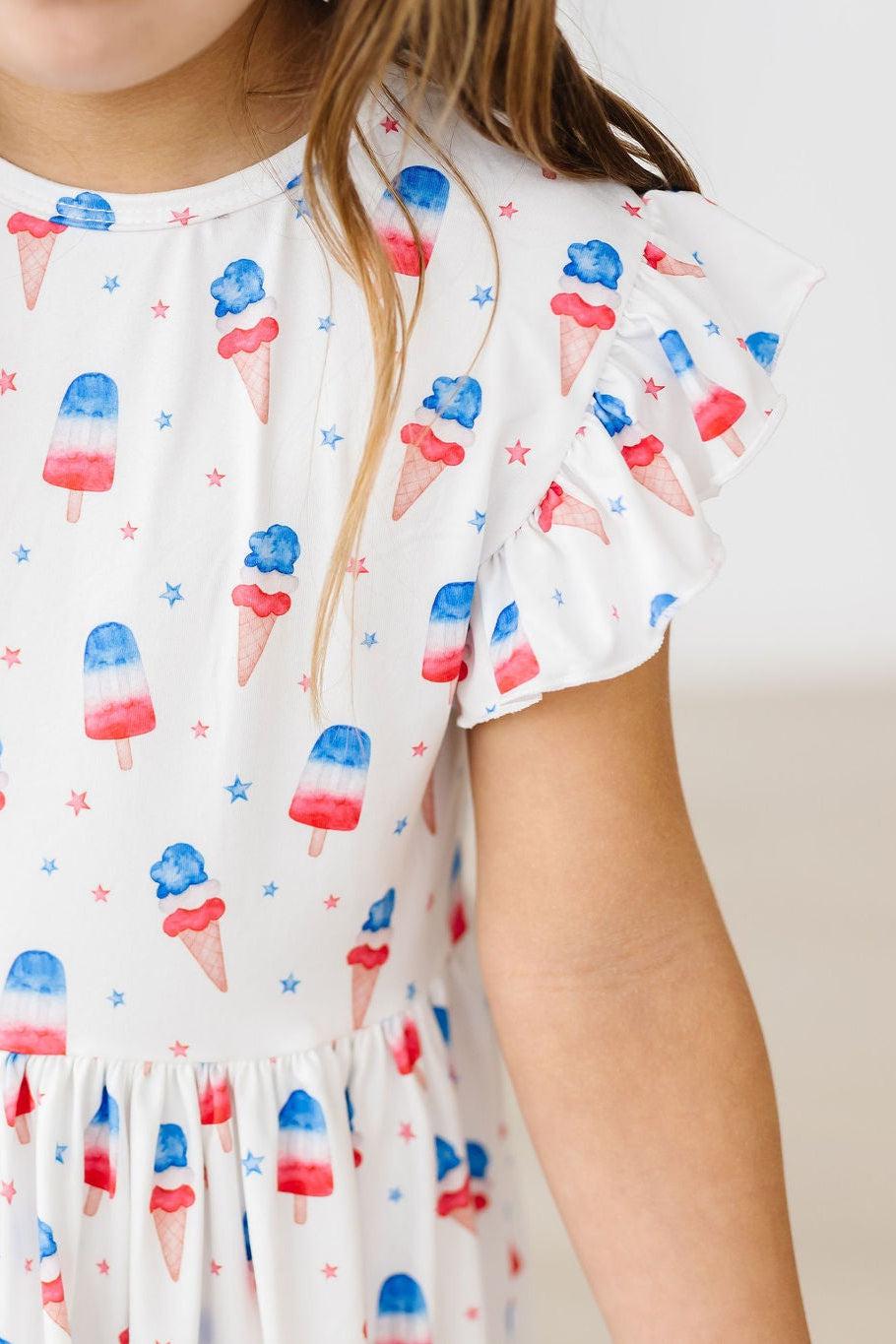 Summer Sweets Flutter Sleeve Twirl Dress-Mila & Rose ®