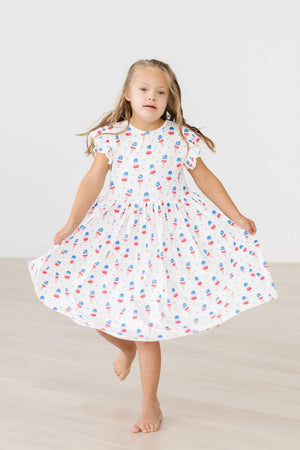 Summer Sweets Flutter Sleeve Twirl Dress-Mila & Rose ®