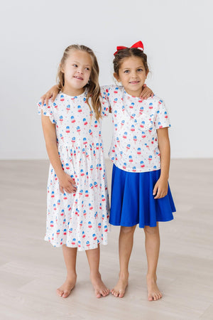 Summer Sweets Flutter Sleeve Twirl Dress-Mila & Rose ®