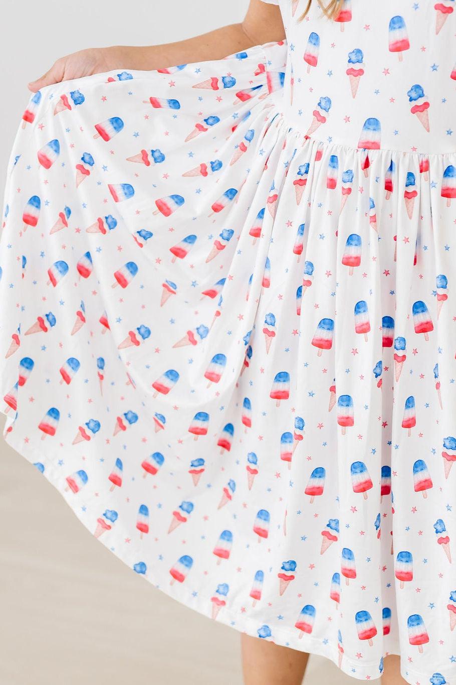 Summer Sweets Flutter Sleeve Twirl Dress-Mila & Rose ®