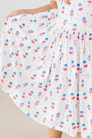 Summer Sweets Flutter Sleeve Twirl Dress-Mila & Rose ®