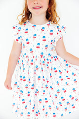 Summer Sweets Flutter Sleeve Twirl Dress-Mila & Rose ®