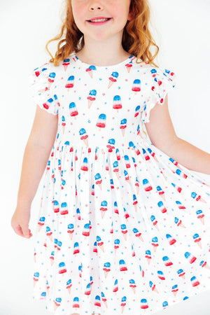 Summer Sweets Flutter Sleeve Twirl Dress-Mila & Rose ®