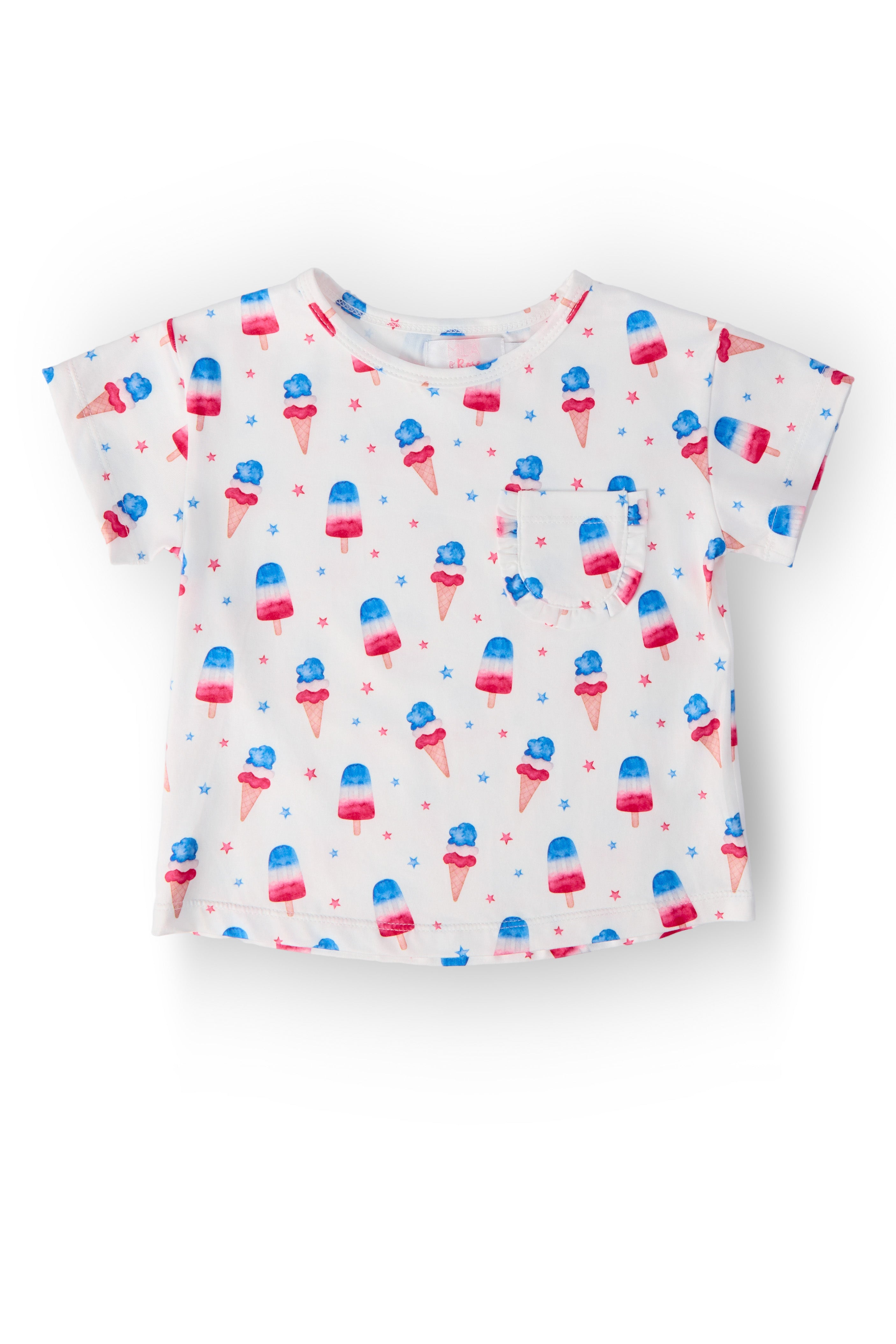 Summer Sweets Ruffle Pocket Tee-Mila & Rose ®