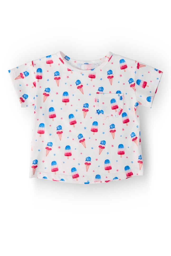 Summer Sweets Ruffle Pocket Tee-Mila & Rose ®