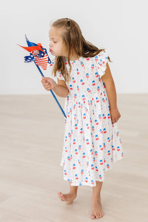 Summer Sweets Flutter Sleeve Twirl Dress-Mila & Rose ®