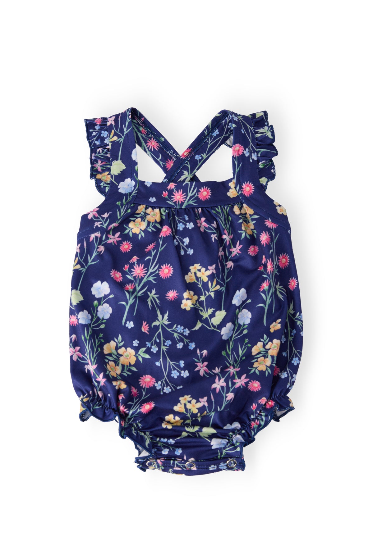 Sunny Meadow Ruffle Cross Back Romper-Mila & Rose ®