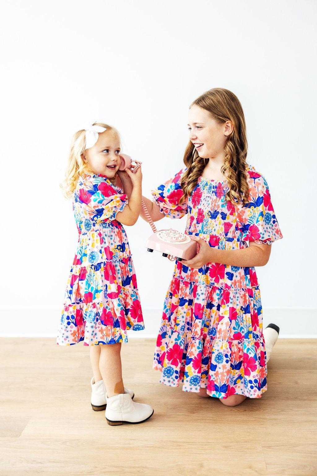 Sunshine Garden Smocked Ruffle Dress-Mila & Rose ®