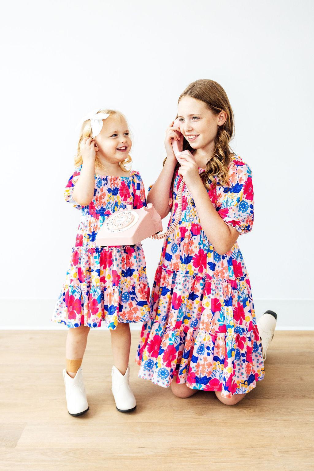 Sunshine Garden Smocked Ruffle Dress-Mila & Rose ®