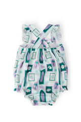 Surfer Girl Ruffle Cross Back Romper-Mila & Rose ®