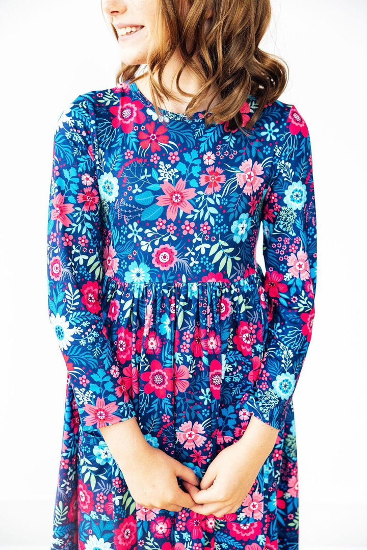Sweet Gardenia L/S Pocket Twirl Dress-Mila & Rose ®