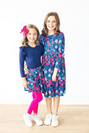 Sweet Gardenia L/S Pocket Twirl Dress-Mila & Rose ®