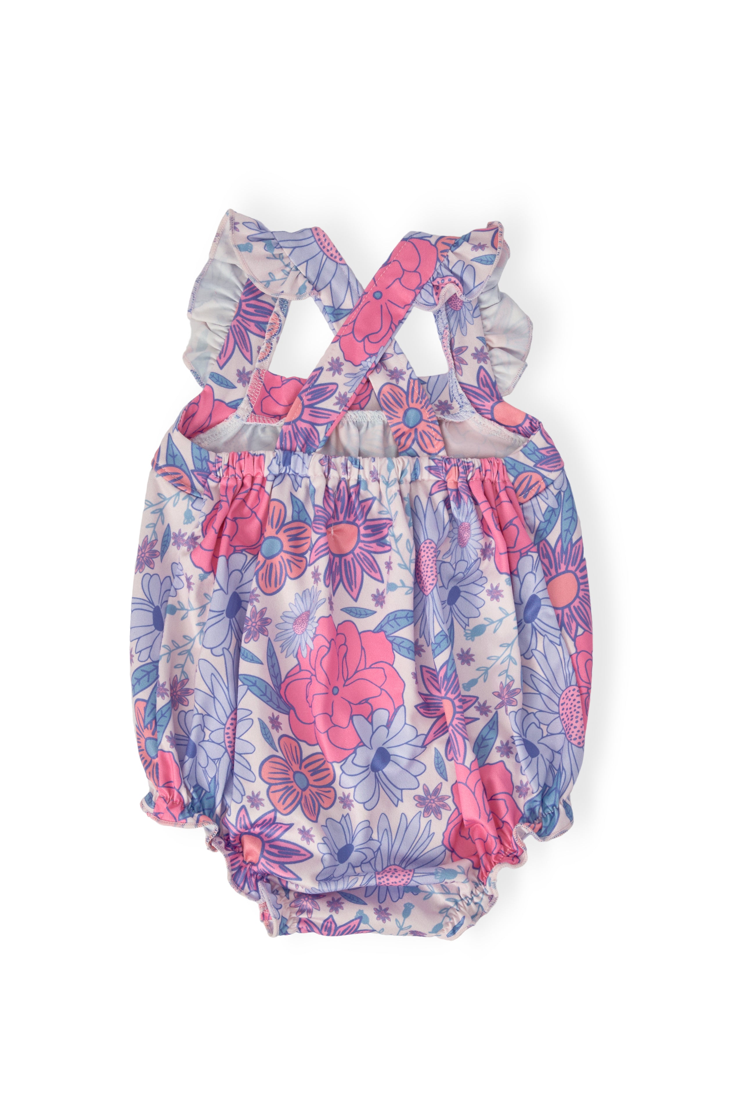 Sweet Springtime Ruffle Cross Back Romper-Mila & Rose ®