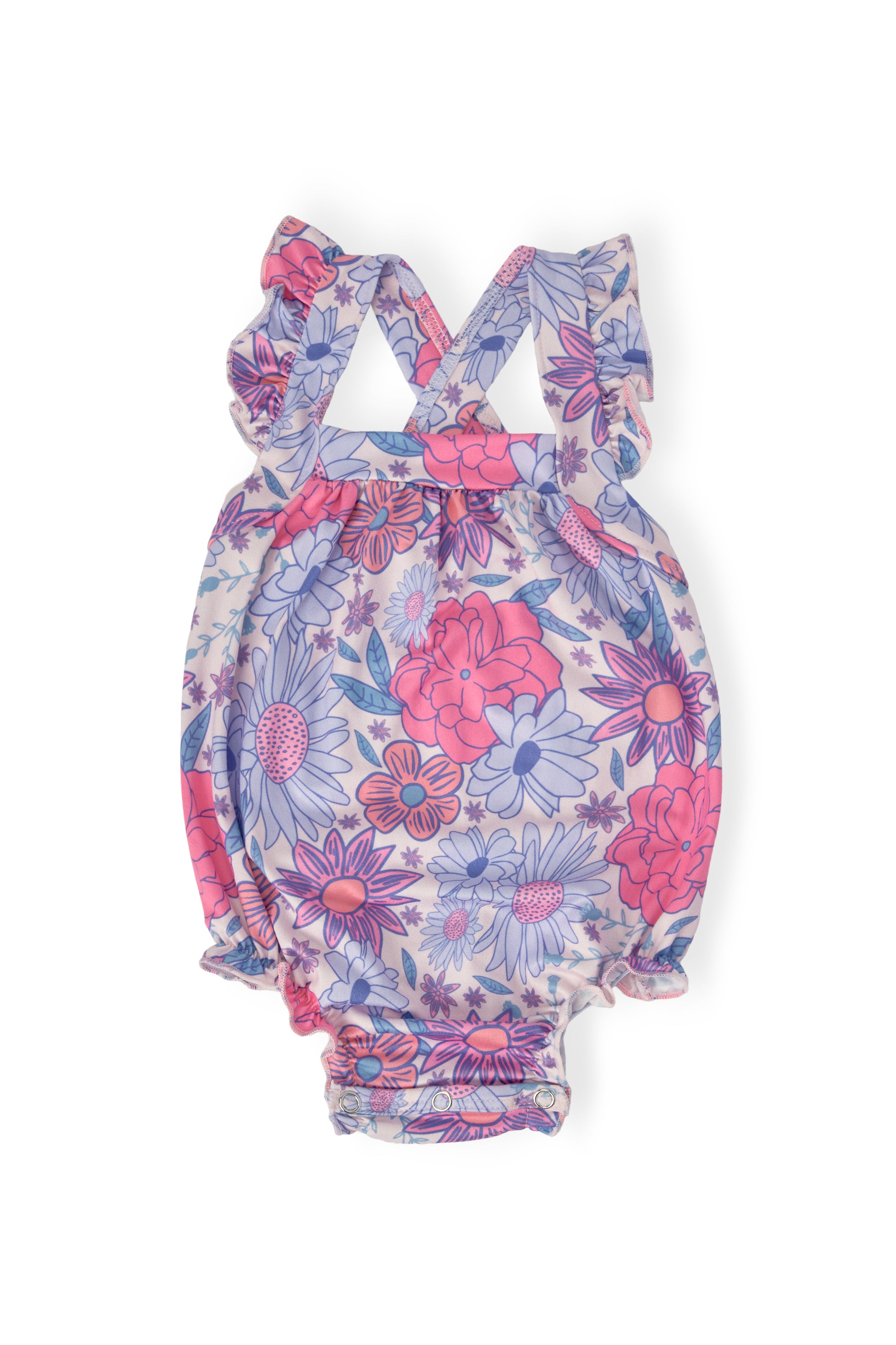 Sweet Springtime Ruffle Cross Back Romper-Mila & Rose ®