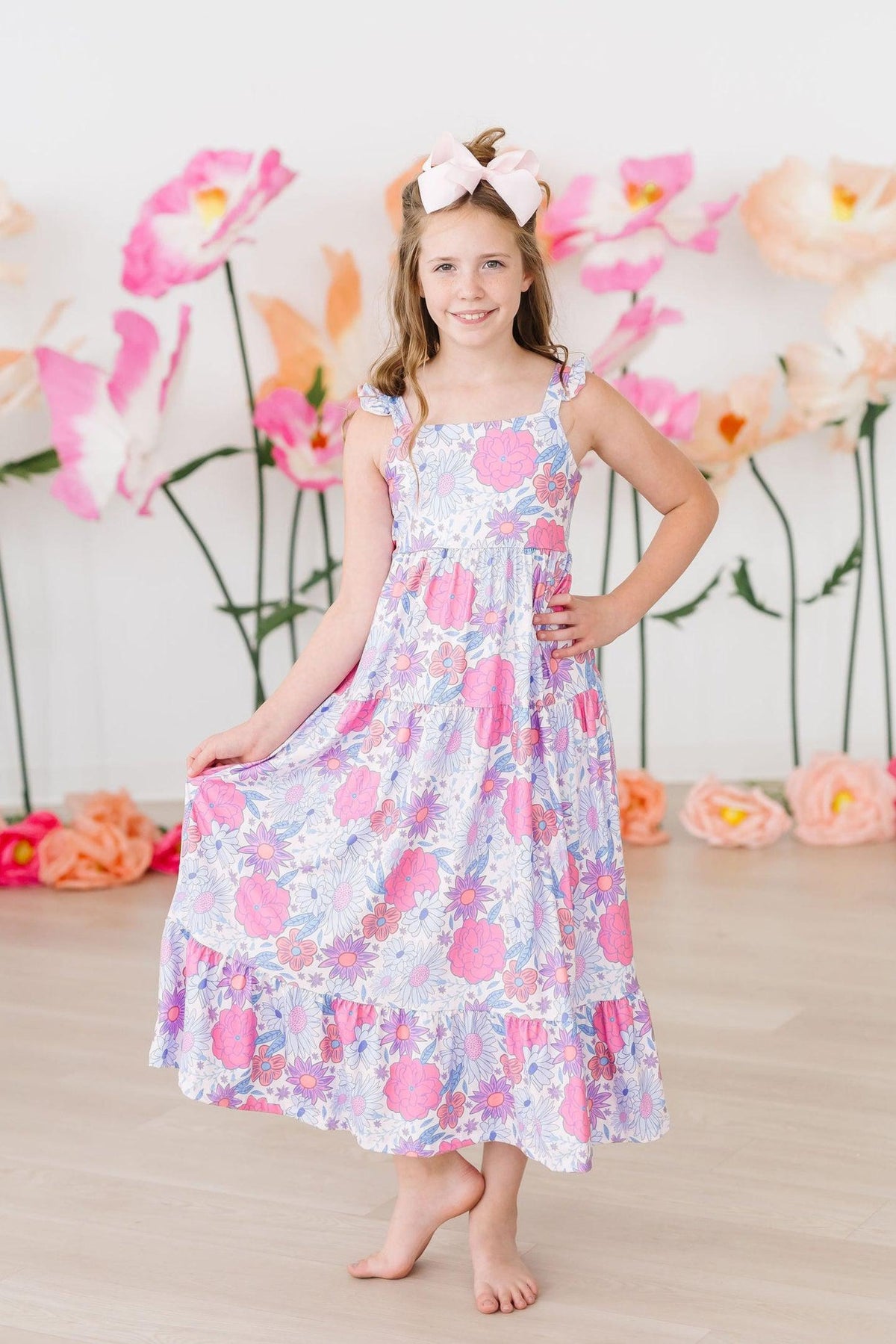 Mila & Rose Sea Jelly Ruffle Maxi Dress, 3T