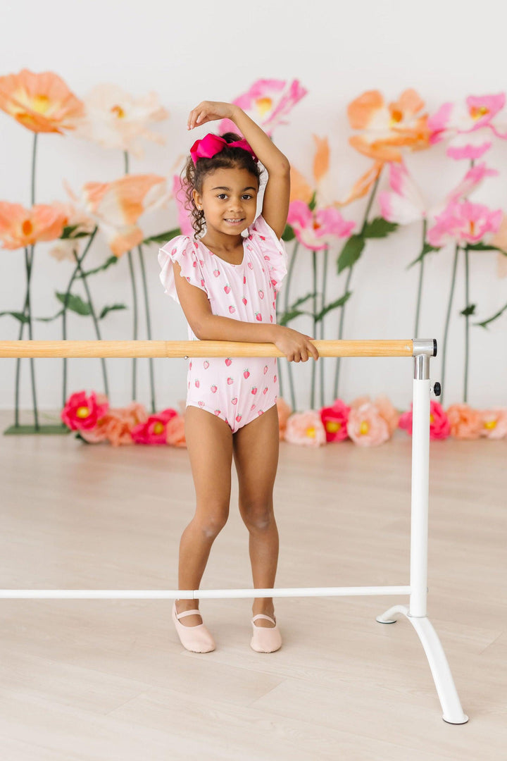 Sweet Strawberries S/S Flutter Sleeve Leotard-Mila & Rose ®