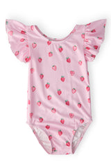 Sweet Strawberries S/S Flutter Sleeve Leotard-Mila & Rose ®