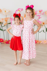 Sweet Strawberries S/S Ruffle Tee-Mila & Rose ®