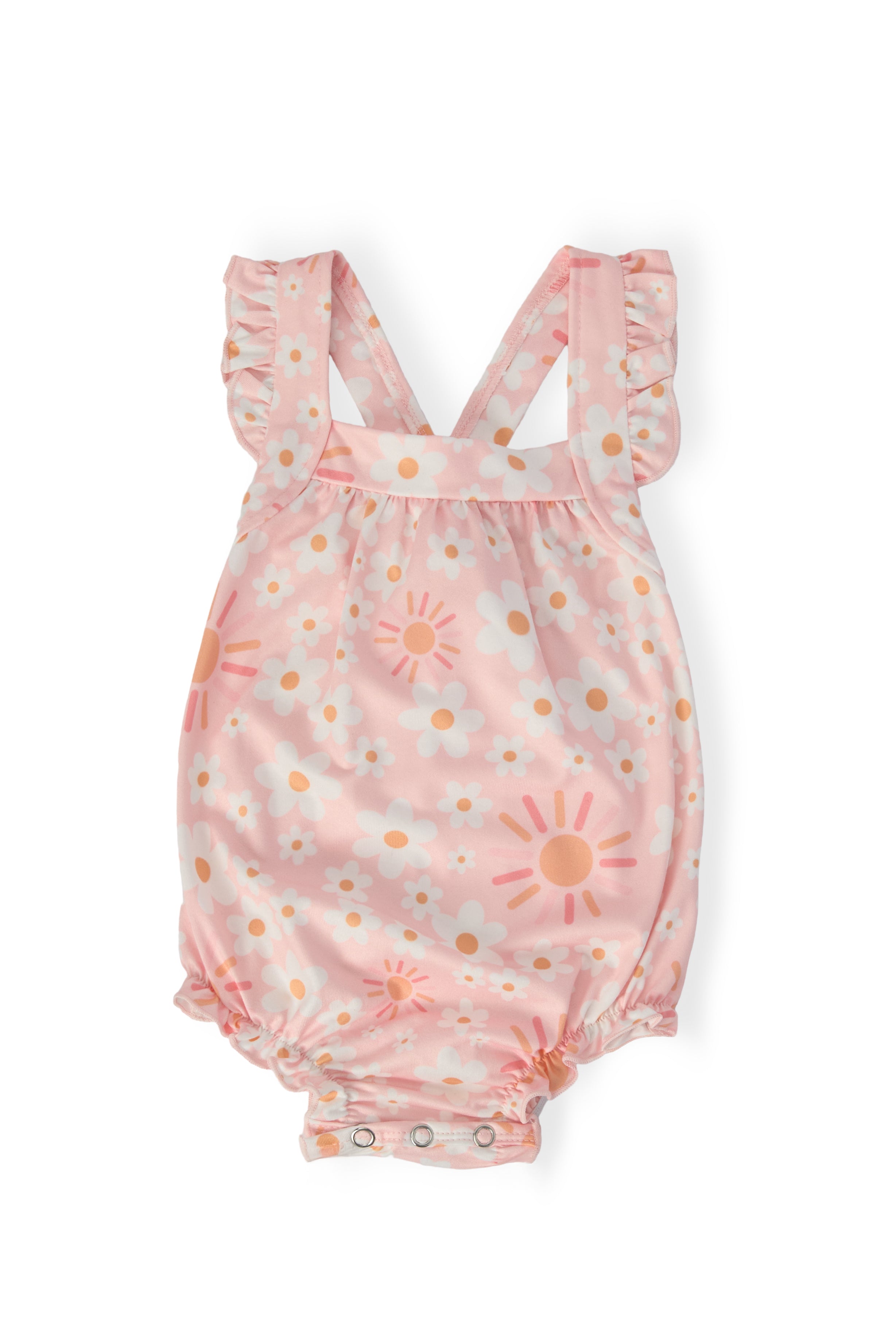 Sweet & Sunny Ruffle Cross Back Romper-Mila & Rose ®