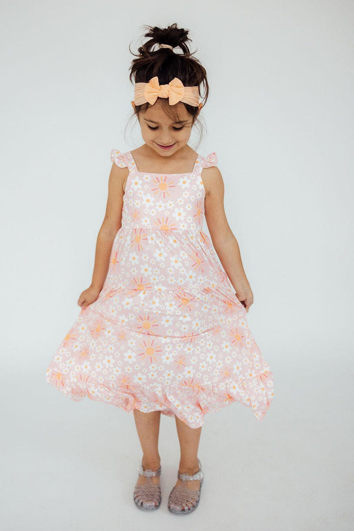 (S) Sweet & Sunny Ruffle Maxi Dress-Mila & Rose ®