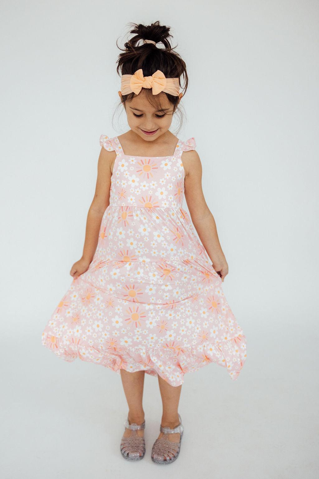 Girls' Sweet & Sunny Ruffle Maxi Dress Size: 11/12 by Mila & Rose Girls' Sweet & Sunny Ruffle Maxi Dress Size: 11/12 by Mila & Rose