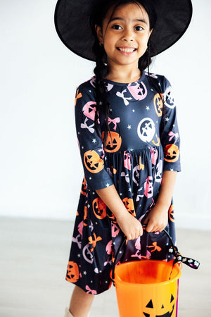 Sweet Tooth 3/4 Sleeve Pocket Twirl Dress-Mila & Rose ®