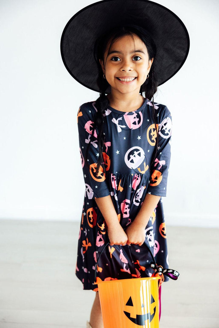 Sweet Tooth 3/4 Sleeve Pocket Twirl Dress-Mila & Rose ®