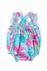 Tropical Punch Ruffle Cross Back Romper-Mila & Rose ®