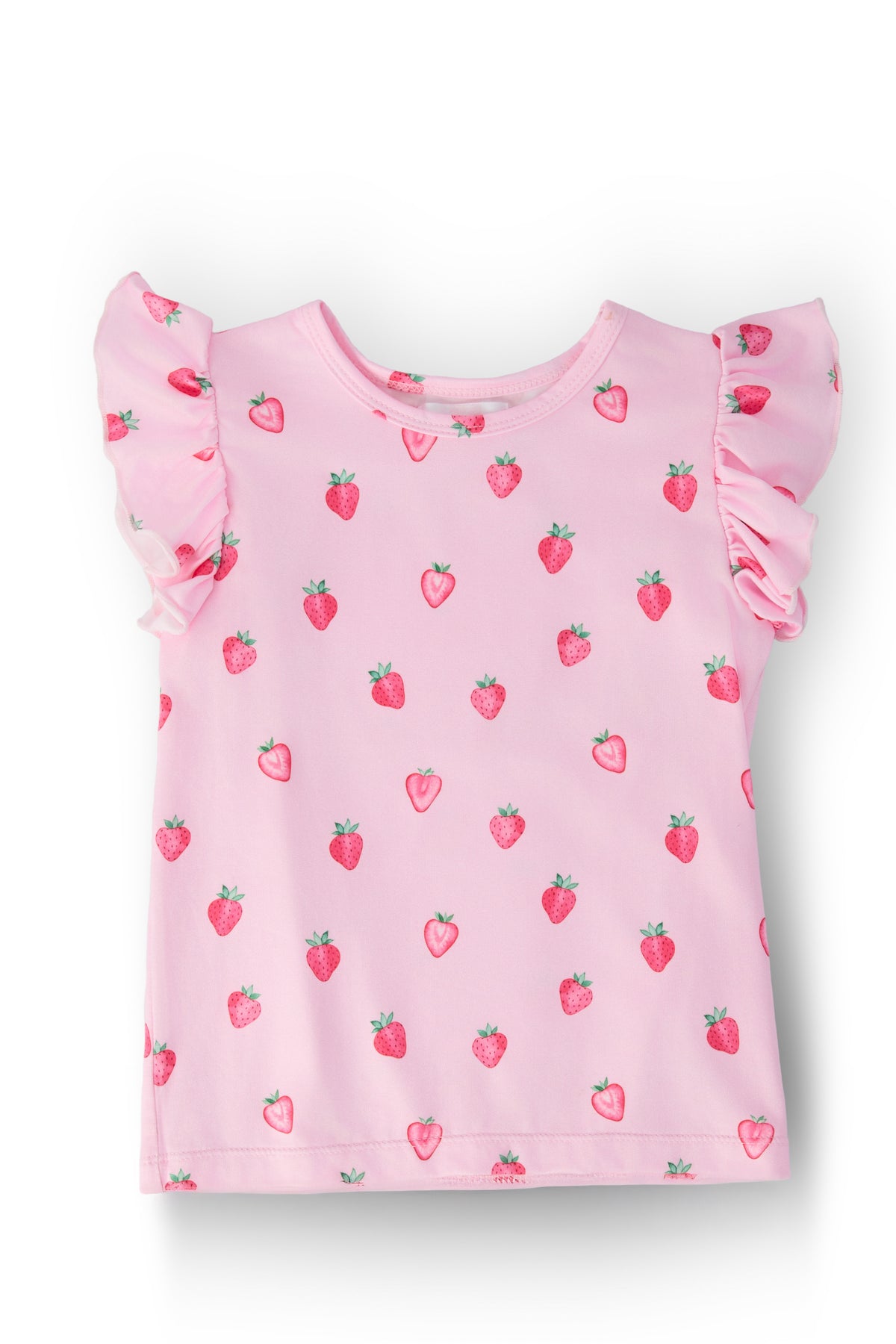 Sweet Strawberries S/S Ruffle Tee-Mila & Rose ®