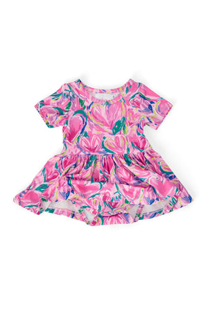Sweetheart Scribbles S/S Twirl Bodysuit-Mila & Rose ®