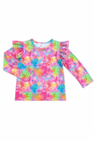 Swirly Whirly L/S Ruffle Tee-Mila & Rose ®