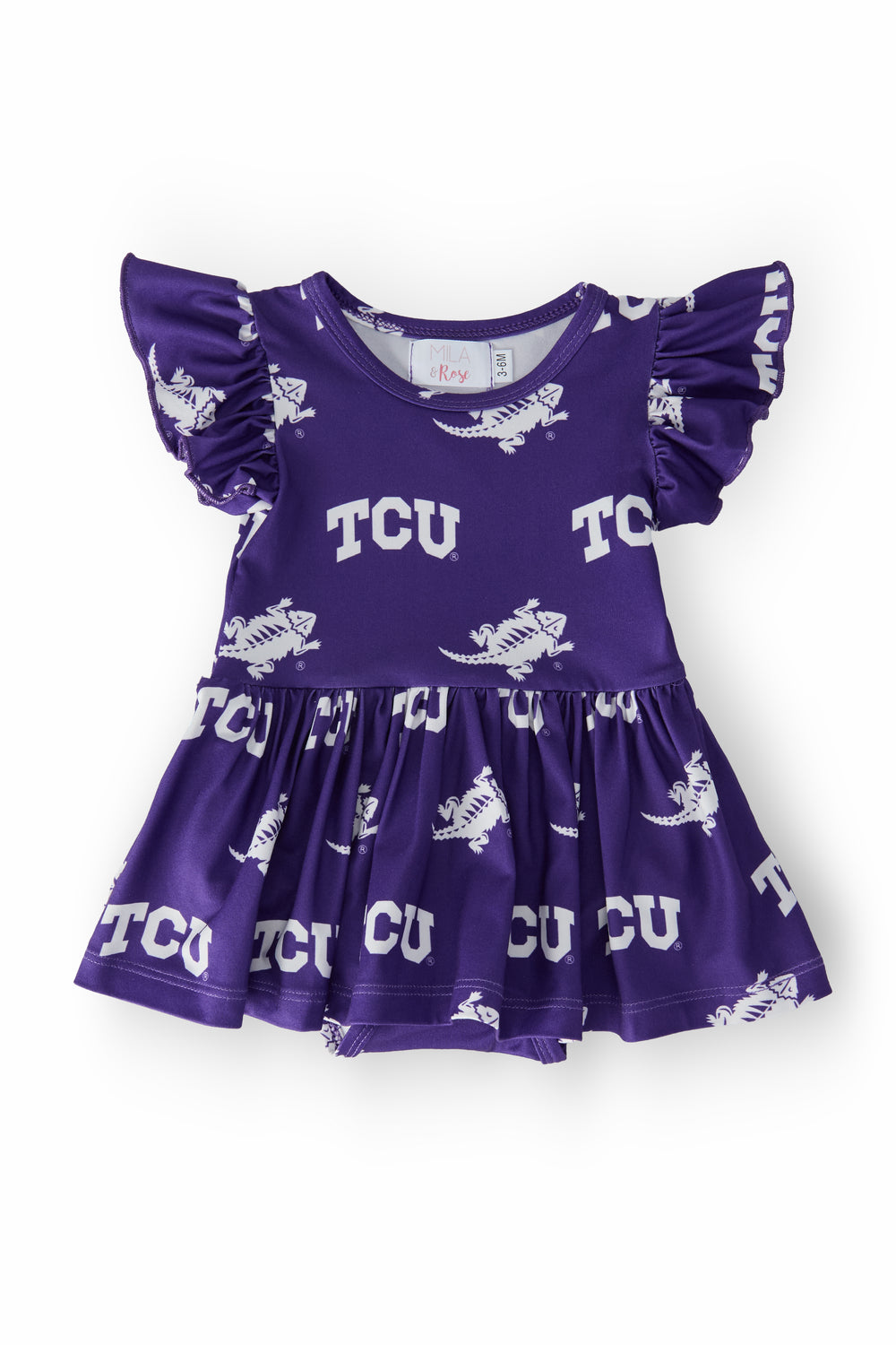 TCU Purple Frog S/S Flutter Twirl Bodysuit-Mila & Rose ®