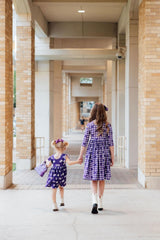 TCU Purple Frog Flutter Twirl Dress-Mila & Rose ®