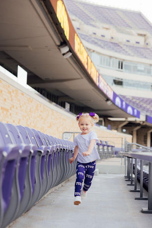 TCU Purple Frog Leggings-Mila & Rose ®