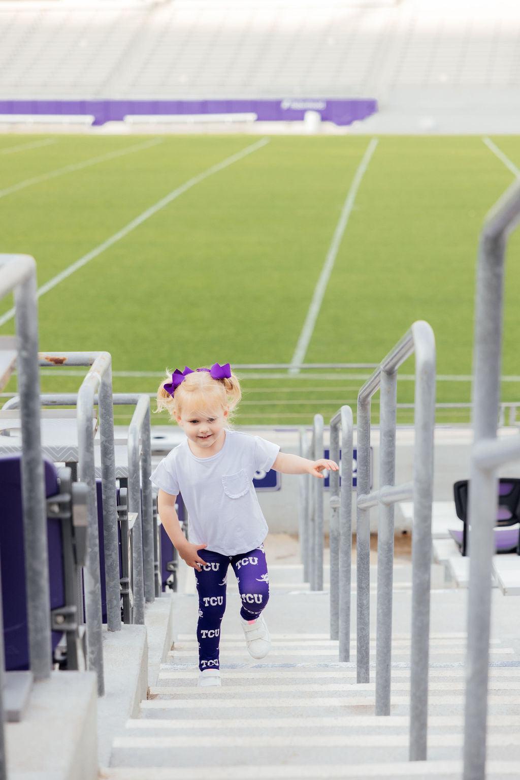 TCU Purple Frog Leggings-Mila & Rose ®